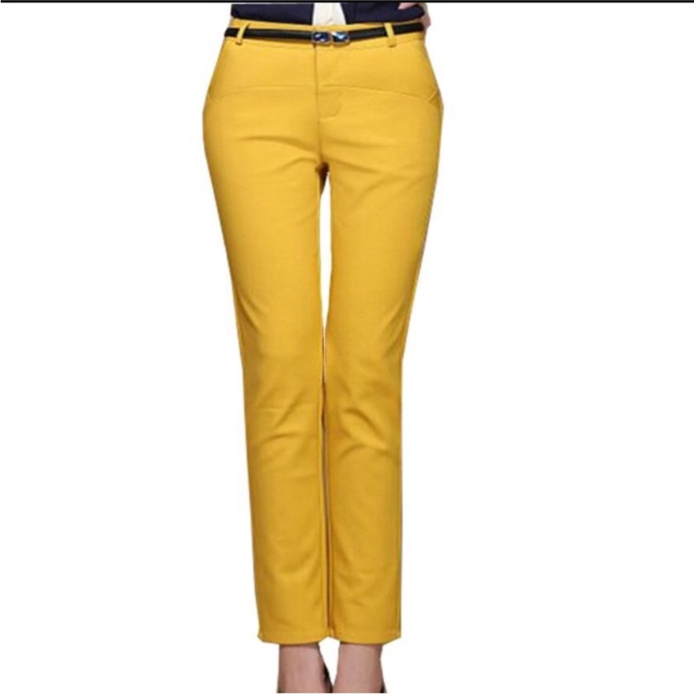 NWT size 2 The Limited Yellow Straight Leg Pants